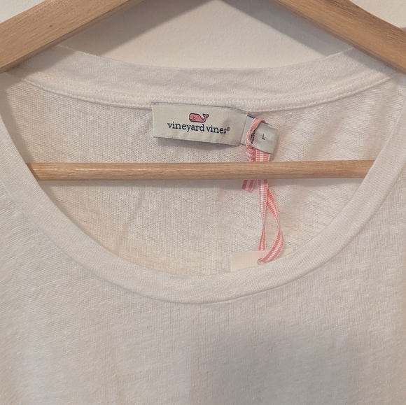 Vineyard Vines Linen White Sleeveless Tank Top New With Tags - Picture 9 of 12